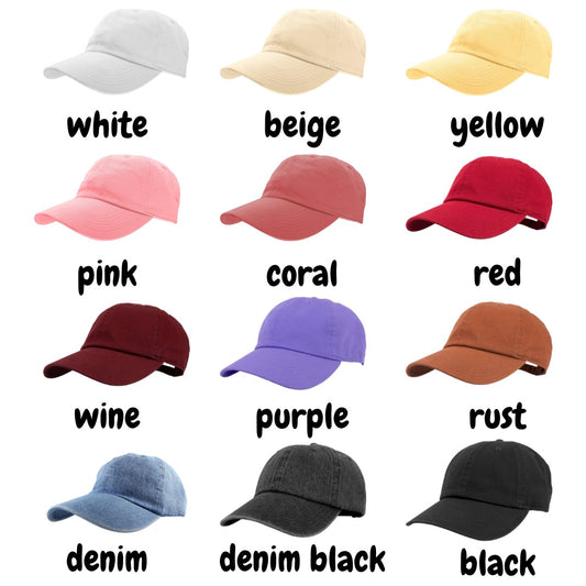 Custom Hand Embroidered Name Adult Hat