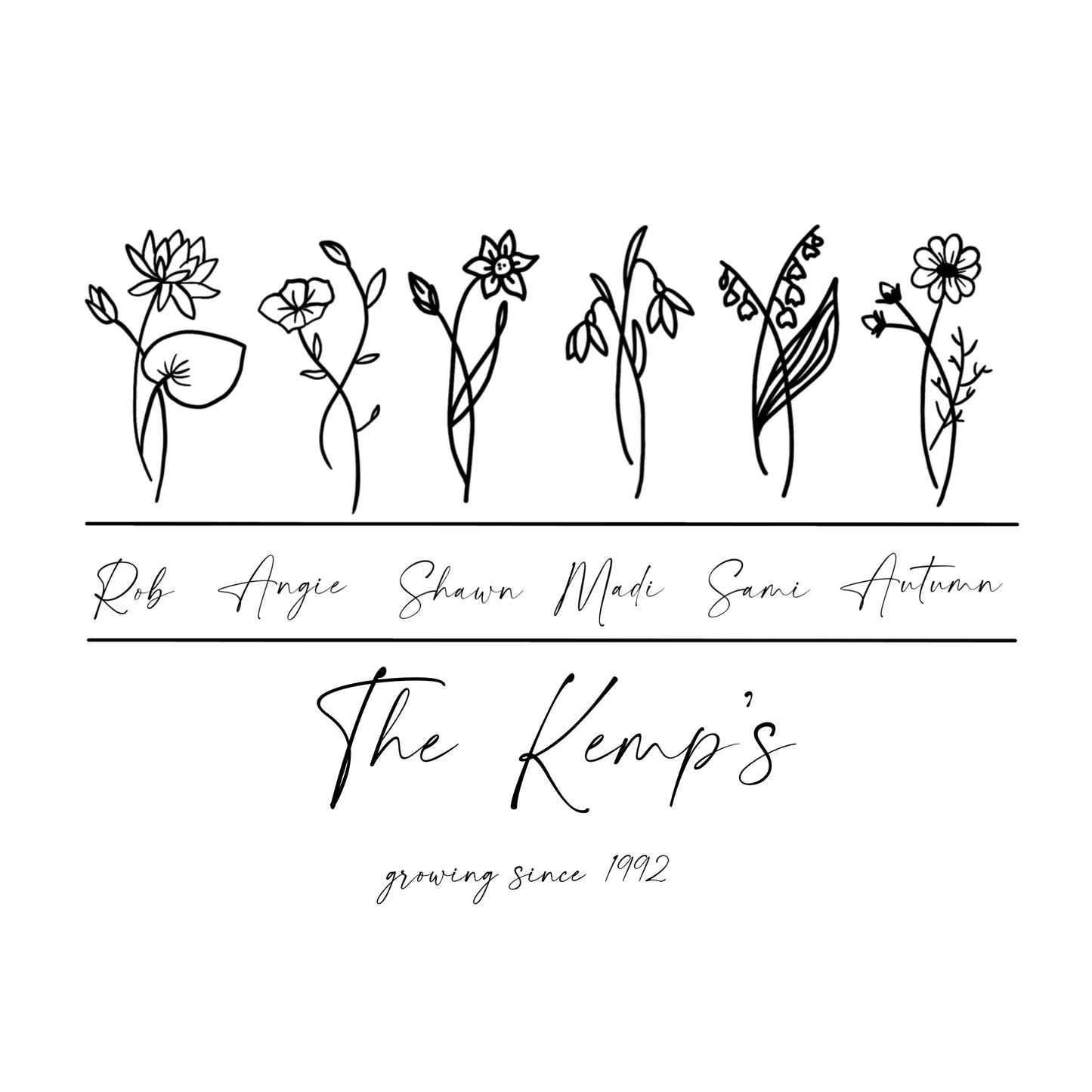 Birth Flower Digital File