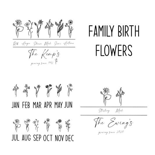 Birth Flower Digital File